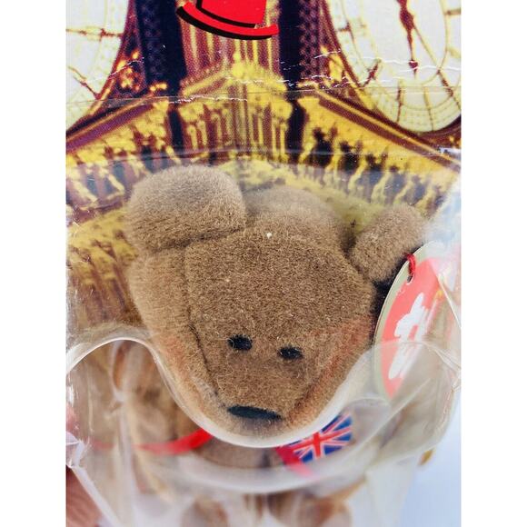 Mcdonalds TY Beanie Baby Britannia The Bear RARE WITH Bend in Cardboard 1999 - Picture 8 of 12
